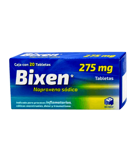 Bixen caja con 20 tabletas 275 mg