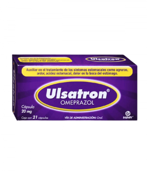 Ulsatron omeprazol 20 mg 21 cápsulas