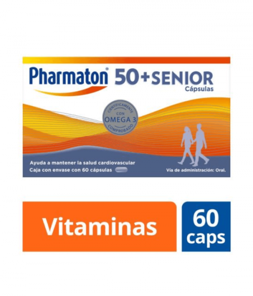 pharmaton 50 + senior 60 cápsulas